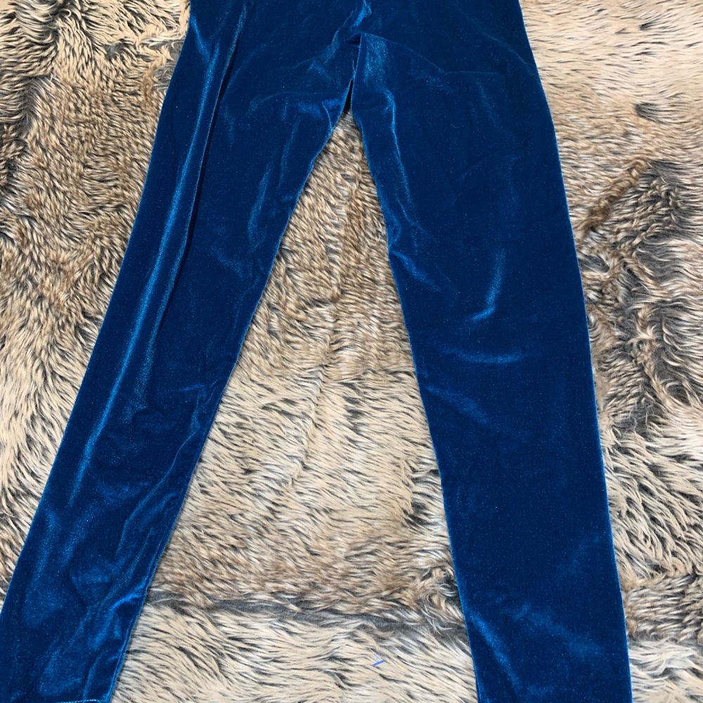 Tom Ford midnight blue velour leggings Size M NWT - Picture 5 of 7